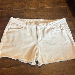 Time and Tru Women's White Jean Shorts